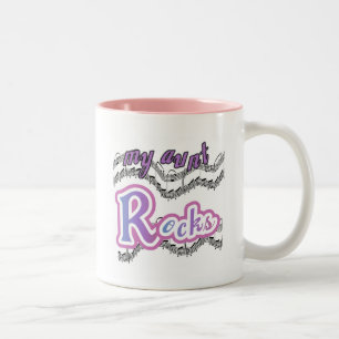 Mijn tante Rocks Tshirts en geschenken Tweekleurige Koffiemok