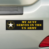 Mijn tante serveert Serven in het leger Bumpersticker (Op auto)