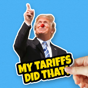 Mijn tarieven deden dat Trump grappig anti-Trump   Sticker