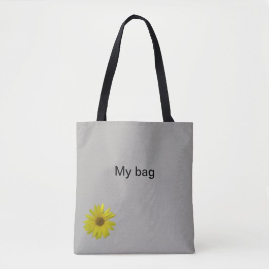 Mijn tas met een gele zonnebloem (Voorkant)