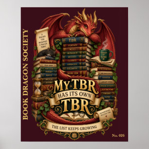 Mijn TBR Heeft Zijn Eigen TBR   Book Dragon Societ Poster