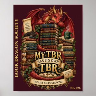 Mijn TBR Heeft Zijn Eigen TBR Book Dragon Societ Poster