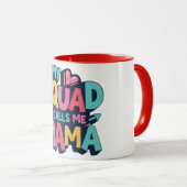 Mijn team noemt me mama kleurrijke Moederdag Mok (Voorkant rechts)