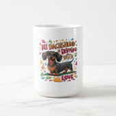 Mijn teckel druipt van de liefde koffiemok (Center)