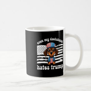 Mijn Teckel Haat Trump Honden Kamala Harris Stem Koffiemok
