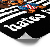 Mijn Teckel Haat Trump Honden Kamala Harris Stem Poster (Hoek)