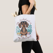 Mijn teckel is mijn therapeut tote bag (Dichtbij)