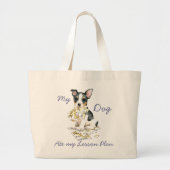 Mijn Teddy Roosevelt Terrier Ate mijn Lesson Plan Grote Tote Bag (Voorkant)