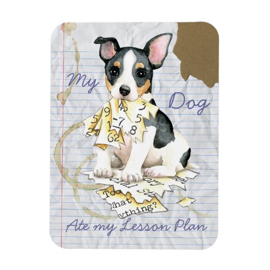 Mijn Teddy Roosevelt Terrier Ate Mijn Lesson Plan Magneet (Verticaal)