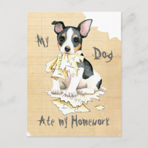 Mijn Teddy Roosevelt Terrier Ate mijn thuiswerk Briefkaart