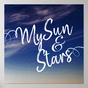 Mijn teken voor de stoel Zon en sterren Poster