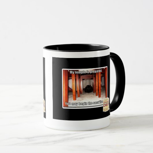 Mijn tempel is klaar. mok (Voorkant rechts)