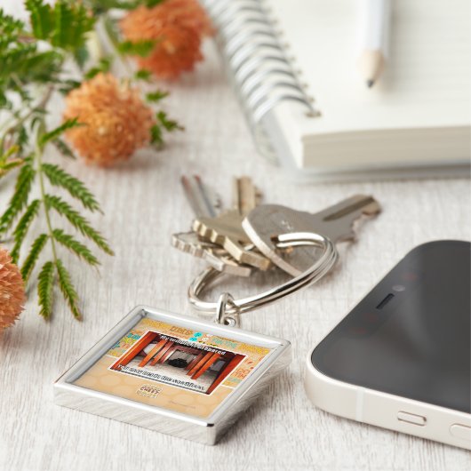 Mijn tempel is klaar. sleutelhanger (Zijkant)