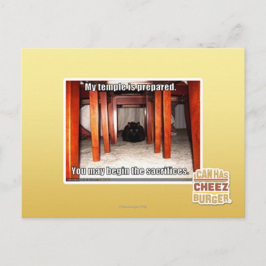 Mijn tempel is voorbereid. briefkaart (Voorkant)