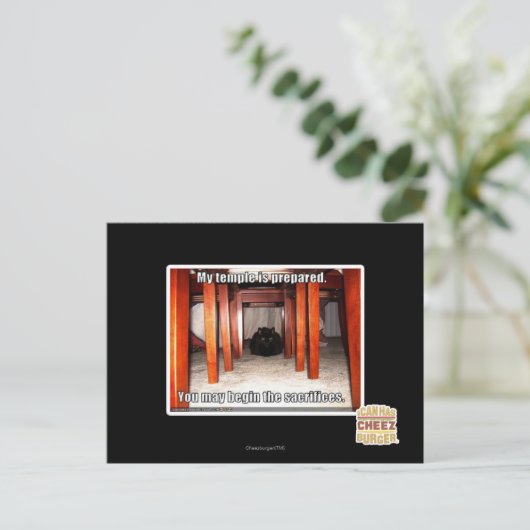 Mijn tempel is voorbereid. briefkaart (Staand voorkant)
