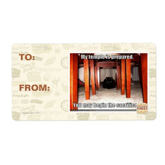 Mijn tempel is voorbereid. etiket (Voorkant)