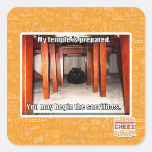 Mijn tempel is voorbereid. vierkante sticker