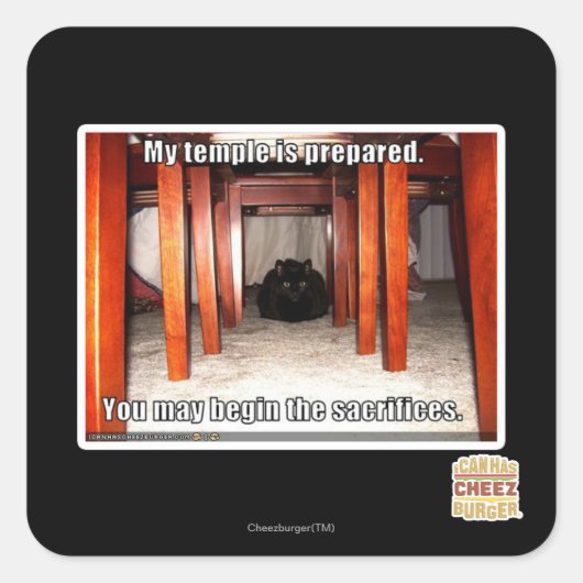 Mijn tempel is voorbereid. vierkante sticker (Voorkant)