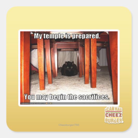 Mijn tempel is voorbereid. vierkante sticker (Voorkant)