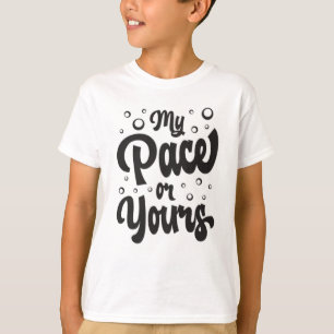 Mijn tempo of de jouwe zwemmer water zwemmen grapp t-shirt