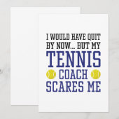 Mijn Tennis Coach geeft me wat Bedankkaart (Voorkant / Achterkant)