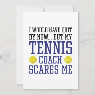Mijn Tennis Coach geeft me wat Bedankkaart