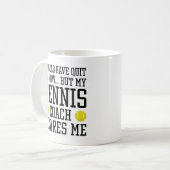 Mijn Tennis Coach geeft me wat Koffiemok (Voorkant links)