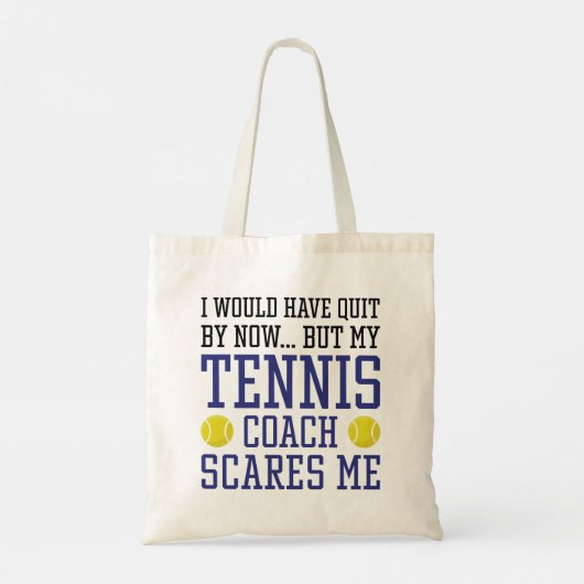 Mijn Tennis Coach geeft me wat Tote Bag (Achterkant)