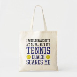 Mijn Tennis Coach geeft me wat Tote Bag