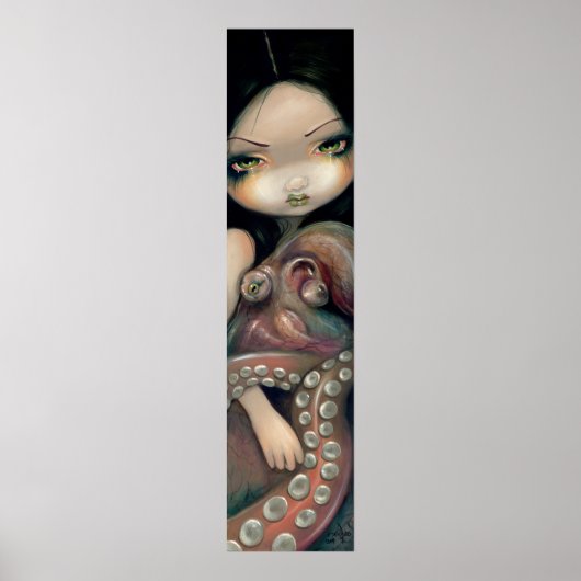 Mijn Tentacled Friend ART PRINT octopus mermaid go (Voorkant)