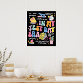 Mijn Test Day Era Retro Groovy Testen Dag Leraar Poster (Keuken)