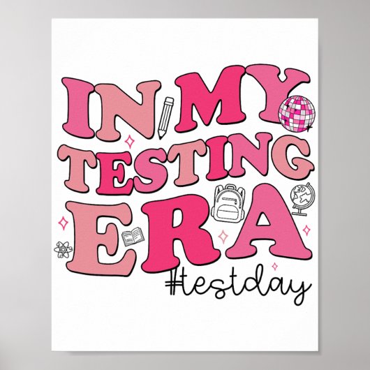 Mijn Test Tijdperk Docenten Student Rock De Test T Poster (Voorkant)