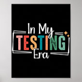 Mijn testperiode Grappige testdag leraar testdag Poster (Voorkant)