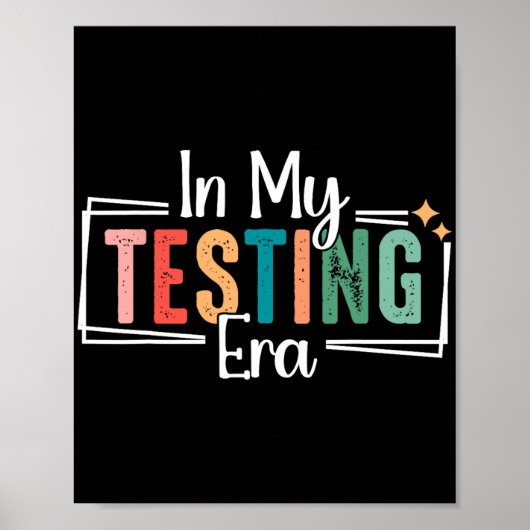Mijn testperiode Grappige testdag leraar testdag Poster (Voorkant)