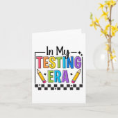 Mijn testperiode testdag leraar grappige testdag kaart (Gele Bloem)