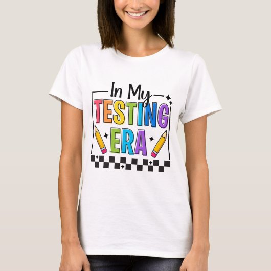 Mijn testperiode testdag leraar grappige testdag t-shirt (Voorkant)