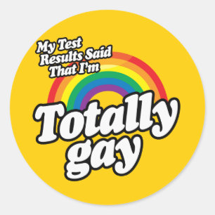 MIJN TESTRESULTATEN ZEI GAY RONDE STICKER