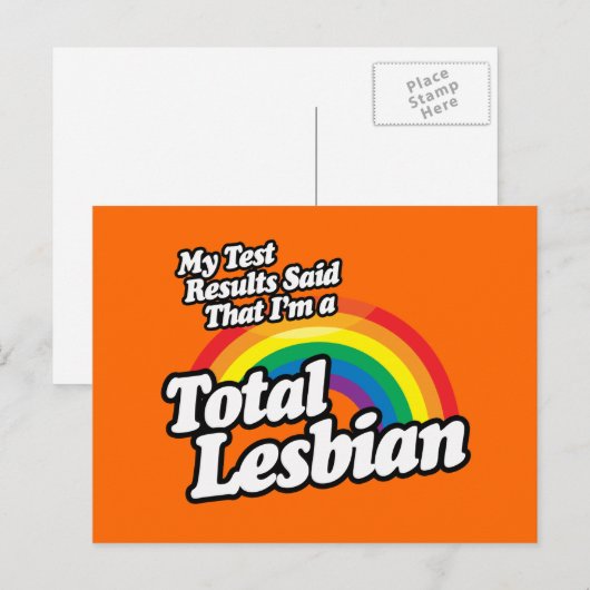 MIJN TESTRESULTATEN ZEI LESBIAN BRIEFKAART (Voorkant / Achterkant)