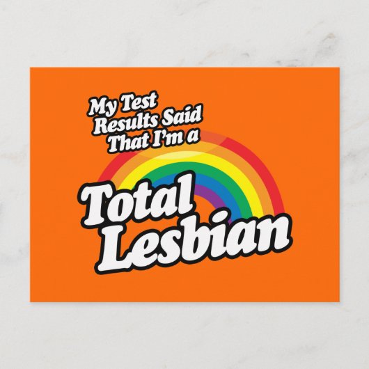 MIJN TESTRESULTATEN ZEI LESBIAN BRIEFKAART (Voorkant)