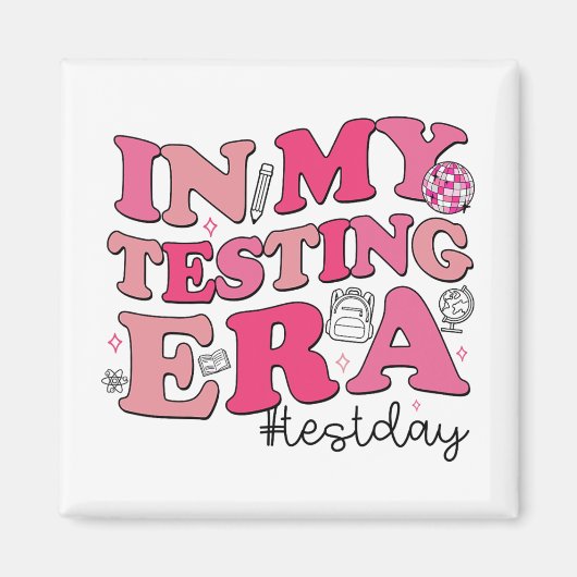 Mijn testtijd Leraren Student Rock De Test Magneet (Voorkant)