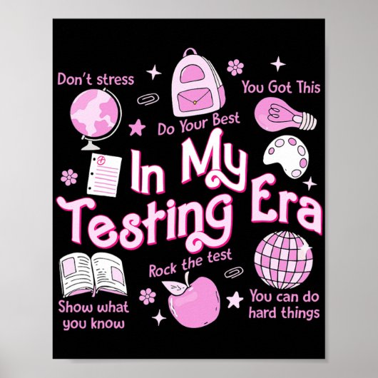 Mijn testtijd Leraren Student Rock De Test Poster (Voorkant)