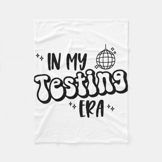 Mijn testtijdperk Grappige staat testdag leraar te Fleece Deken (Voorkant)