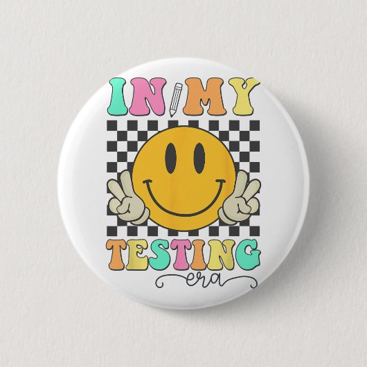 Mijn testtijdperk Rock De testdag Glimlach Hip Ronde Button 5,7 Cm (Voorkant)