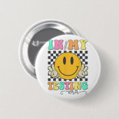 Mijn testtijdperk Rock De testdag Glimlach Hip Ronde Button 5,7 Cm (Voorkant /achterkant)