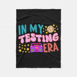 Mijn testtijdperk School Leraar Student Groovy Tes Fleece Deken