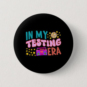 Mijn testtijdperk School Leraar Student Groovy Tes Ronde Button 5,7 Cm