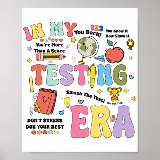 Mijn testtijdperk Starttestdag Je kreeg dit motief Poster (Voorkant)