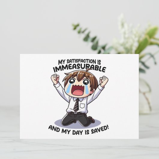 Mijn tevredenheid is onmetelijk! kaart (Staand voorkant)