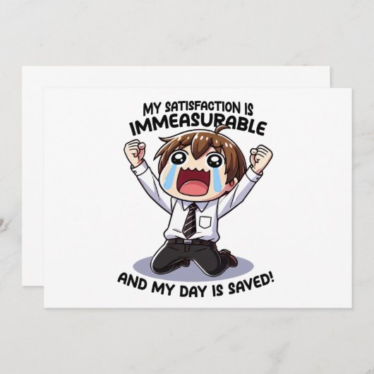 Mijn tevredenheid is onmetelijk! kaart (Voorkant / Achterkant)