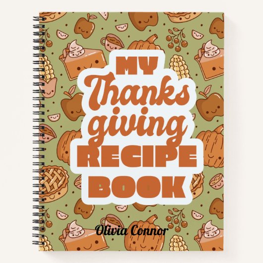 Mijn Thanksgiving receptenboek Notitieboek (Voorkant)